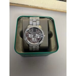 Michael Kors MK6788 Oversized Brynn Pavé Silver-Tone Crystal Watch